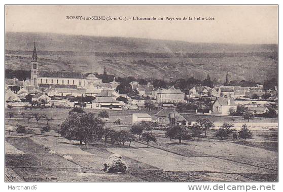 YVELINES.ROSNY SUR SEINE.L ENSEMBLE DU PAYS VU DE LA PELLE COTE - Rosny Sur Seine