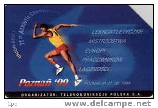 # POLAND 703 Lekkoatletyczne Mistrzostwa Europy Pracownikow Lacznosci  (unused) -sport- 25 Urmet 01.99 Tres Bon Etat - Polen