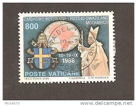 Vatican N°869 Oblitéré Voyage De Jean Paul II - Used Stamps