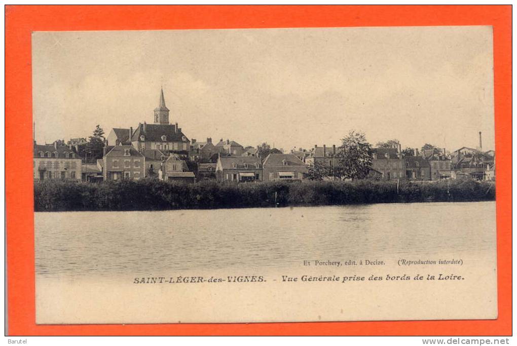 SAINT LEGER DES VIGNES - Vue Générale Prise Des Bords De La Loire - Autres & Non Classés