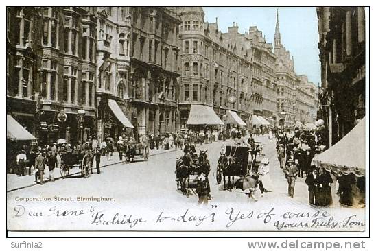 BIRMINGHAM - CORPORATION STREET - ANIMATED 1903 - Birmingham