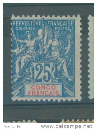 Congo Français N° 42 à 45 Neuf * Sauf N° 43 Bord De Feuille & ***, Cote: 40€ - Autres & Non Classés