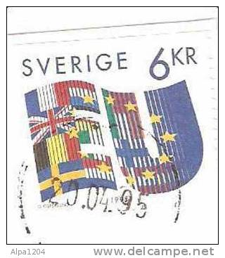 TIMBRE SUEDE "DRAPEAU SVERIGE 6KR" OBLITERE - Colecciones