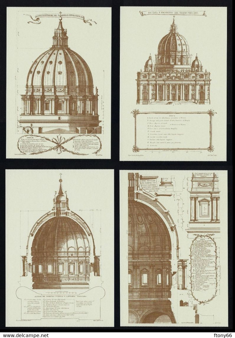 1990 Vaticano Nr. 4 Cartoline Postali Lire 650 "400° Anniversario Costruzione Cupola Di San Pietro" - Nuove - Interi Postali