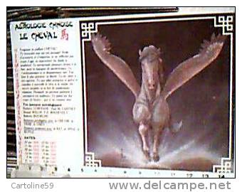 ASTROLOGIA CALENDARIO CINESE CAVALLO HORSE  CHEVAL N1980 CN9493 - Astrologie