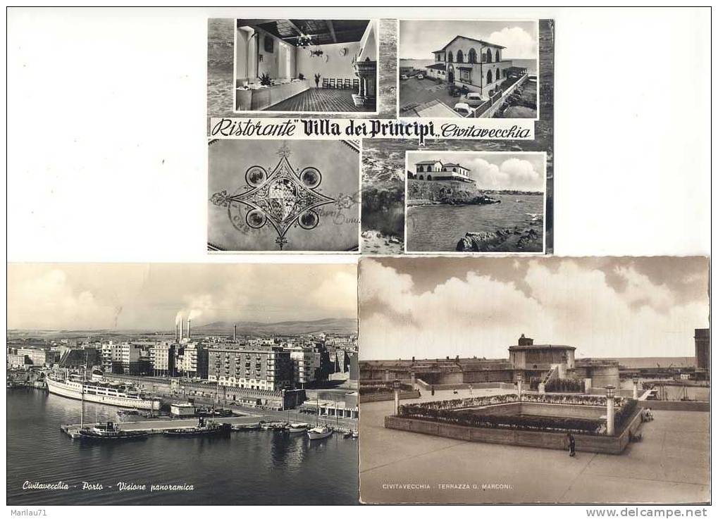 324 Lazio CIVITAVECCHIA 3 Cartoline Viaggiate 1959-66 Ed 1 Nuova - Civitavecchia