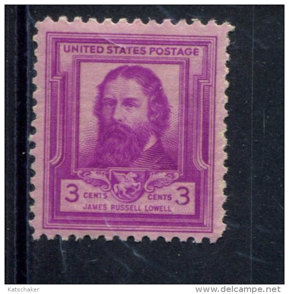 093 711 557 U.S.A. MET SCHARNIER HINGED SCOTT 866 FAMOUS AMERICAN ISSUES JAMES RUSSELL LOWELL - Ungebraucht