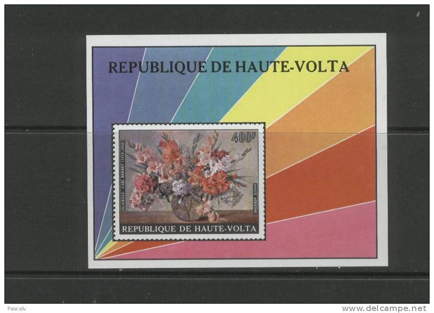 Yvert Bloc 5AA Neuf ** Sans Charnière MNH Tableau Peinture Carl Berndt Fleurs Glaieuls - Burkina Faso (1984-...)