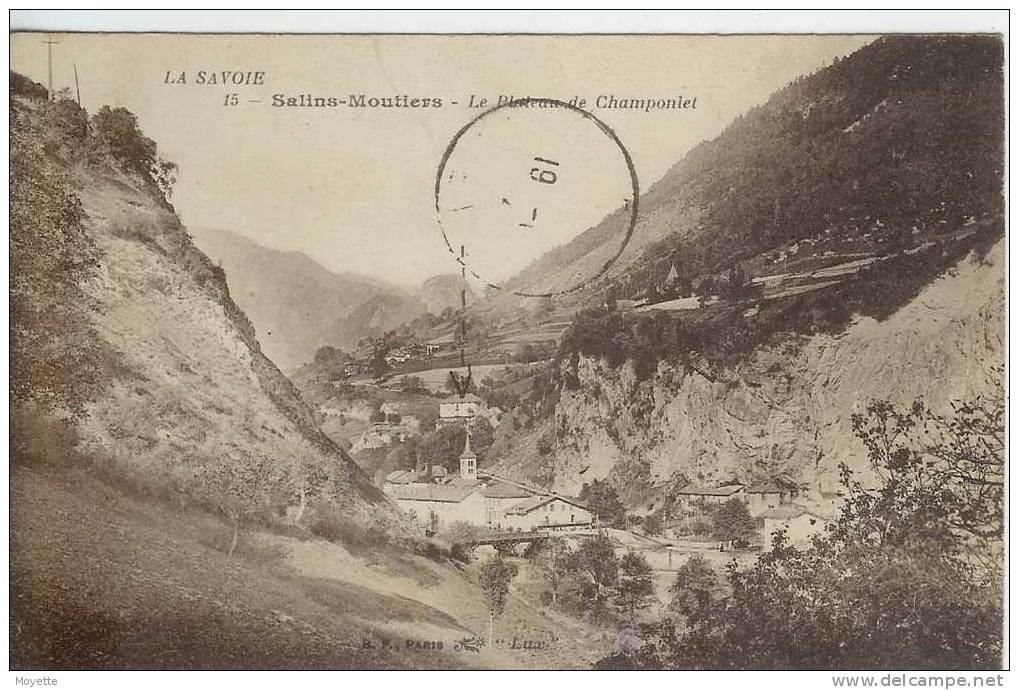 CPA-73-SALINS-MOUTIERS-LE PLATEAU DE CHAMPONLET-PLI EN HAUT VERS LE BAS - Moutiers