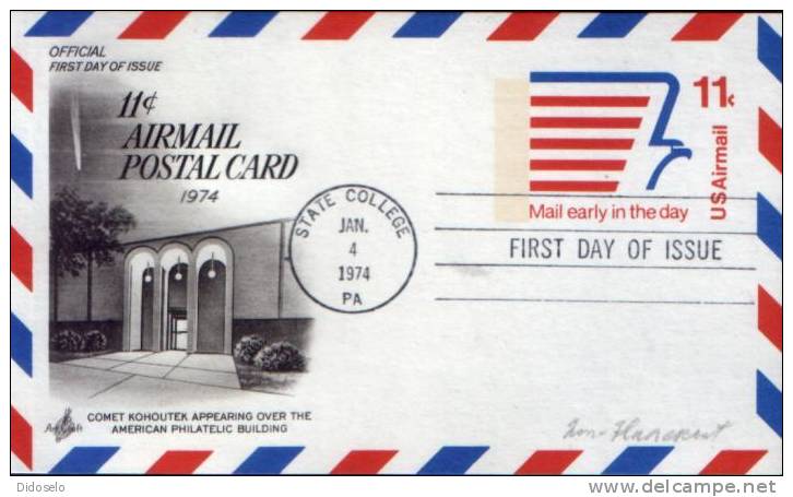 USA Postcard UXC14 - FDC - 1961-80