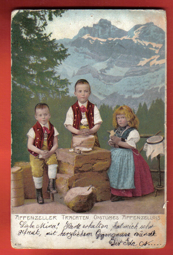 V729 Appenzeller Trachten Costumes D'Appenzell. Pioneer. Gelaufen In 1904. AE 108 - Appenzell