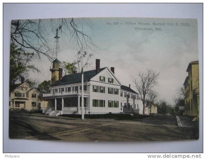 Wicasset Me    Hamilton House    Hand Colored   Circa 1907 - Sonstige & Ohne Zuordnung