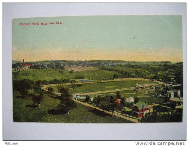 Augusta Me    Capitol Park    Circa 1907 - Sonstige & Ohne Zuordnung