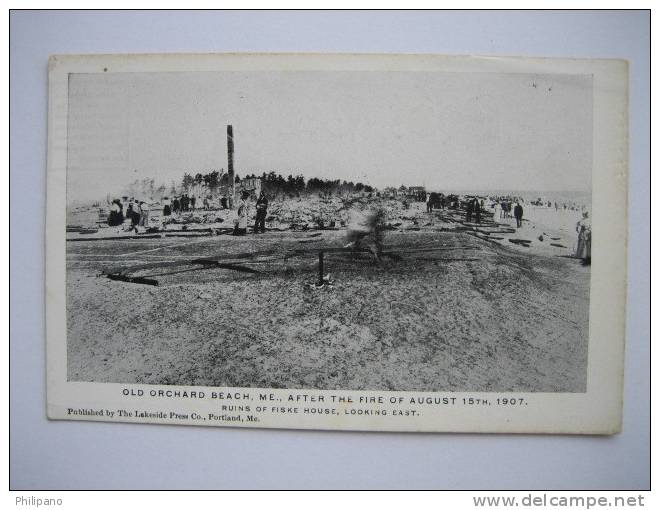 Old Orchard Beach Me     After 1907 Fire    Ruins Fiske House - Other & Unclassified