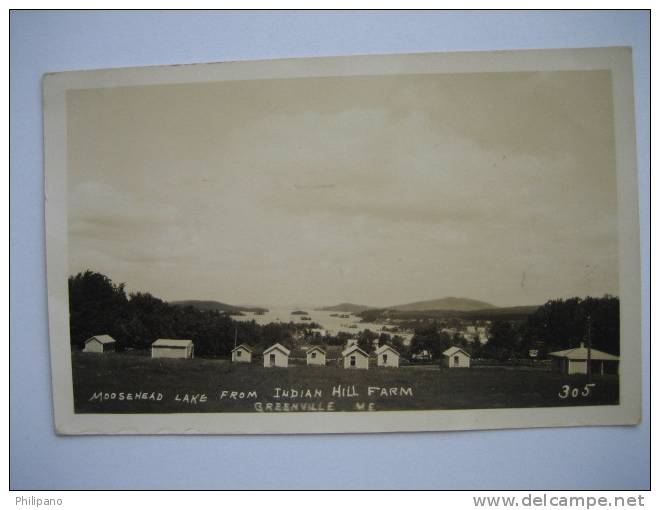 Real Photo      Greenville Me  Moosehead Lake From Indian Hill Farm      1951 Cancel   No Maker Listed - Sonstige & Ohne Zuordnung