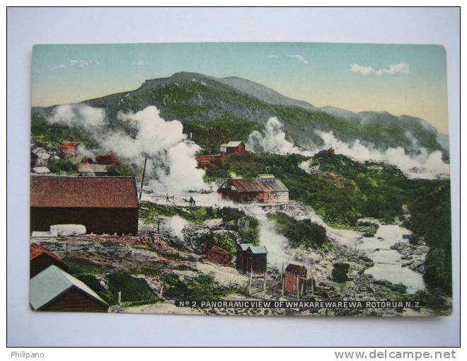 View OF   Whakarewarewa Rotorua  NZ   Circa 1907 - New Zealand