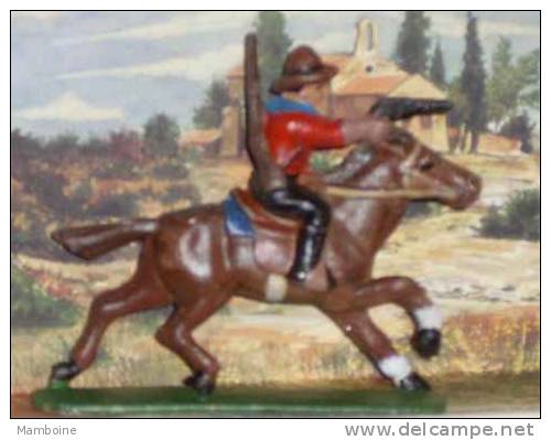 Quiralu  Cavalier  Cow Boy  Rouge En  Alu(10 X8,5)  Remis En Peinture - Quiralu