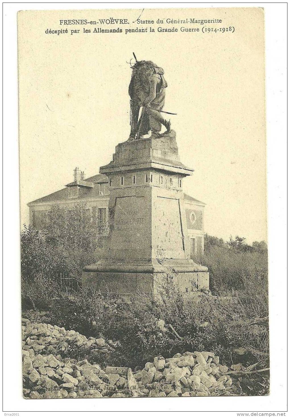 Fresnes En Woevre.statue Du General Margueritte . - Autres & Non Classés
