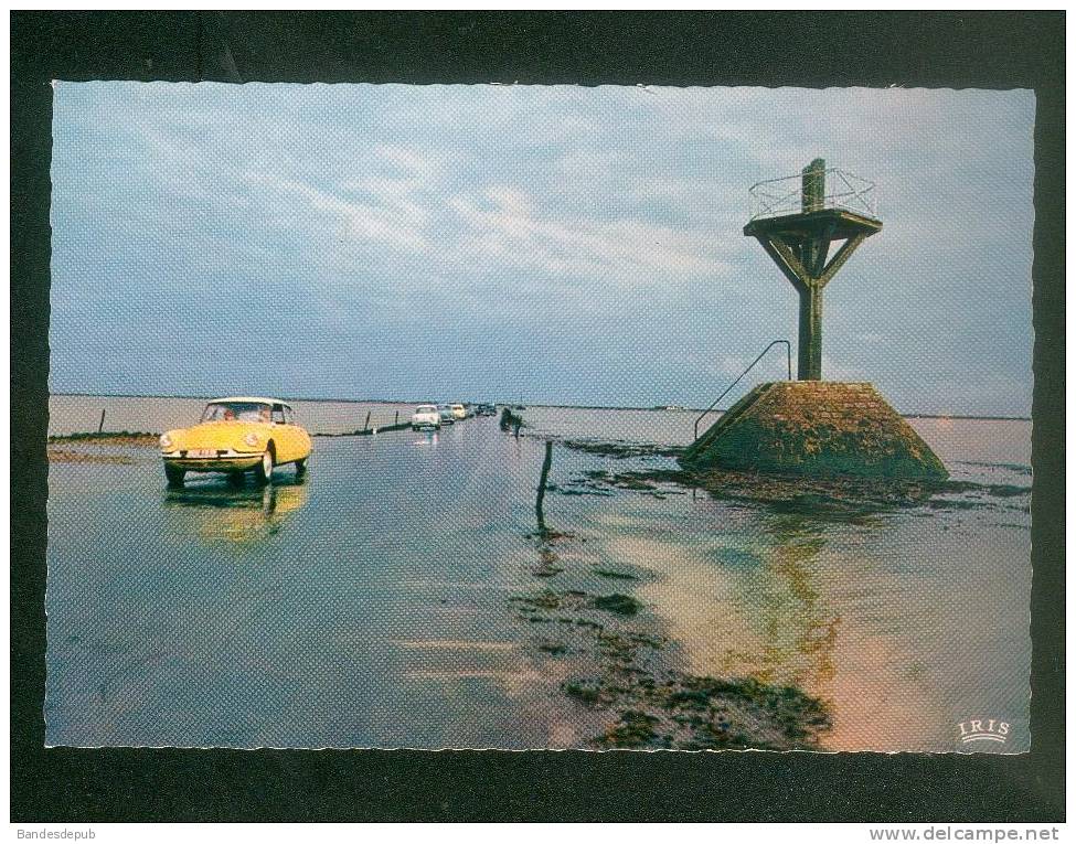 CPSM - Ile De Noirmoutier (85) - Passage Du Gois ( Beau Plan Automobile Citroën DS THEOJAC 35) - Ile De Noirmoutier