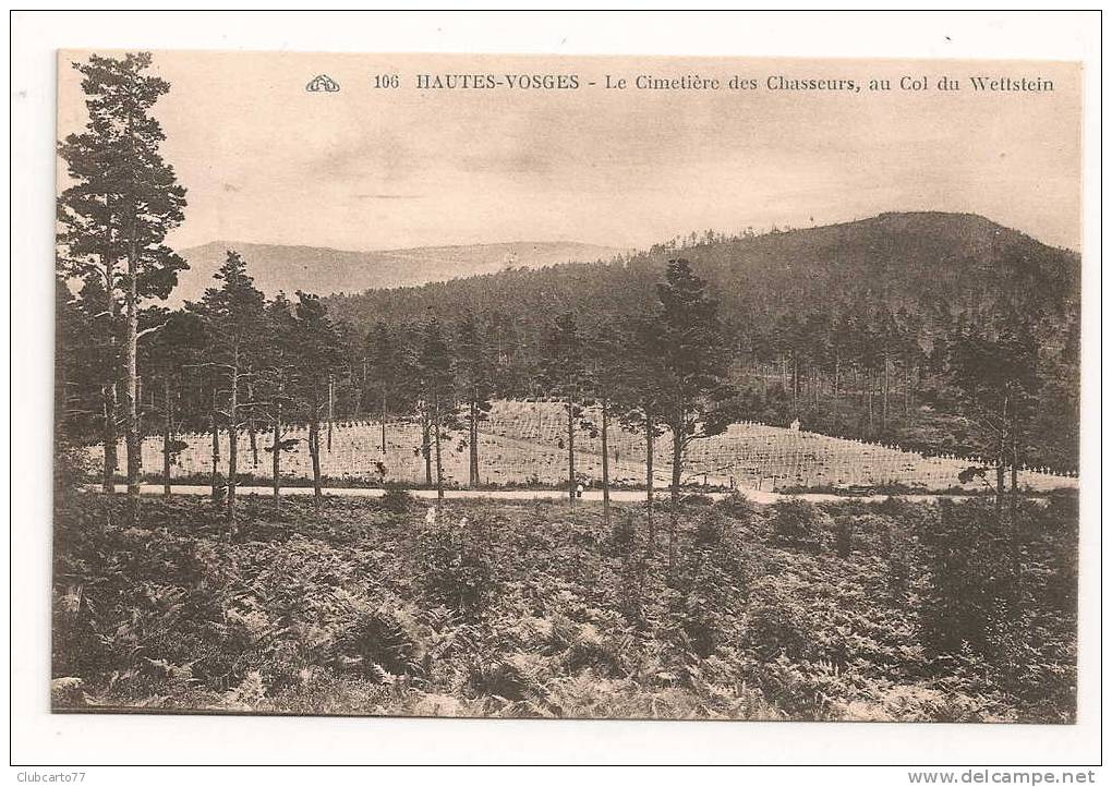 Orbey (68) : Cimetière Des Chaseurs Au Col Du Wettstein Environ 1920 (animée). - Orbey