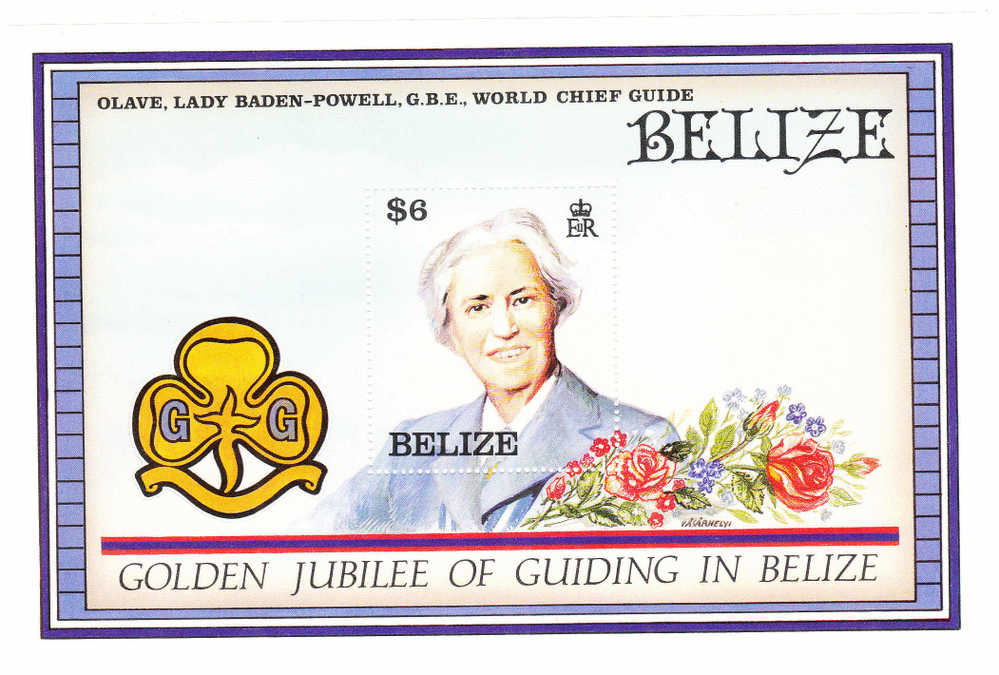 Belize 1987 Girl Guides Movement Lady Olave Baden Powell Founder S/S MNH - Belize (1973-...)