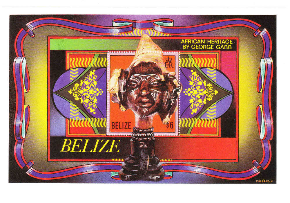 Belize 1987 Woodcravings By Sir George Gabb African Heritage S/S MNH - Belize (1973-...)