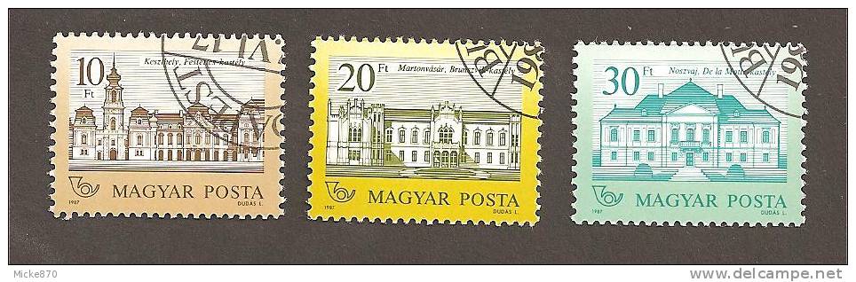 Hongrie N°3110 à 3112 Oblitéré Chateaux - Used Stamps