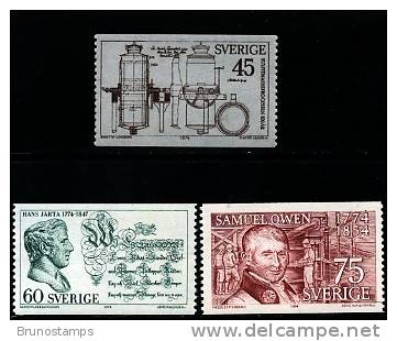 SWEDEN/SVERIGE - 1974  ANNIVERSARIES  SET   MINT NH - Neufs