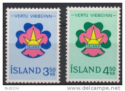 ICELAND ISLAND1962 SCOUTS ICELANDIC BOY SCOUTS COMMEMORATION SET OF 2 NHM (**) - Ungebraucht