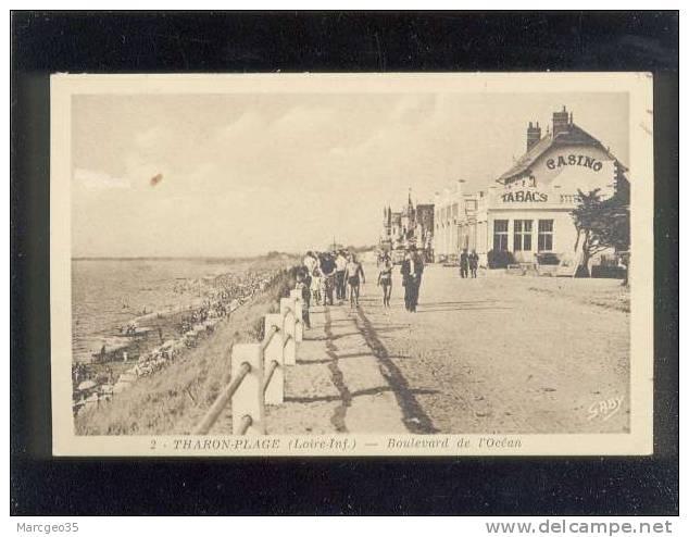 44 Tharon Plage Boulevard De L´océan édit.artaud N° 2 Animée Casino Tabac - Tharon-Plage