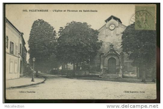 93 VILLETANEUSE / L'église Et L'avenue De Saint Denis / - Villetaneuse