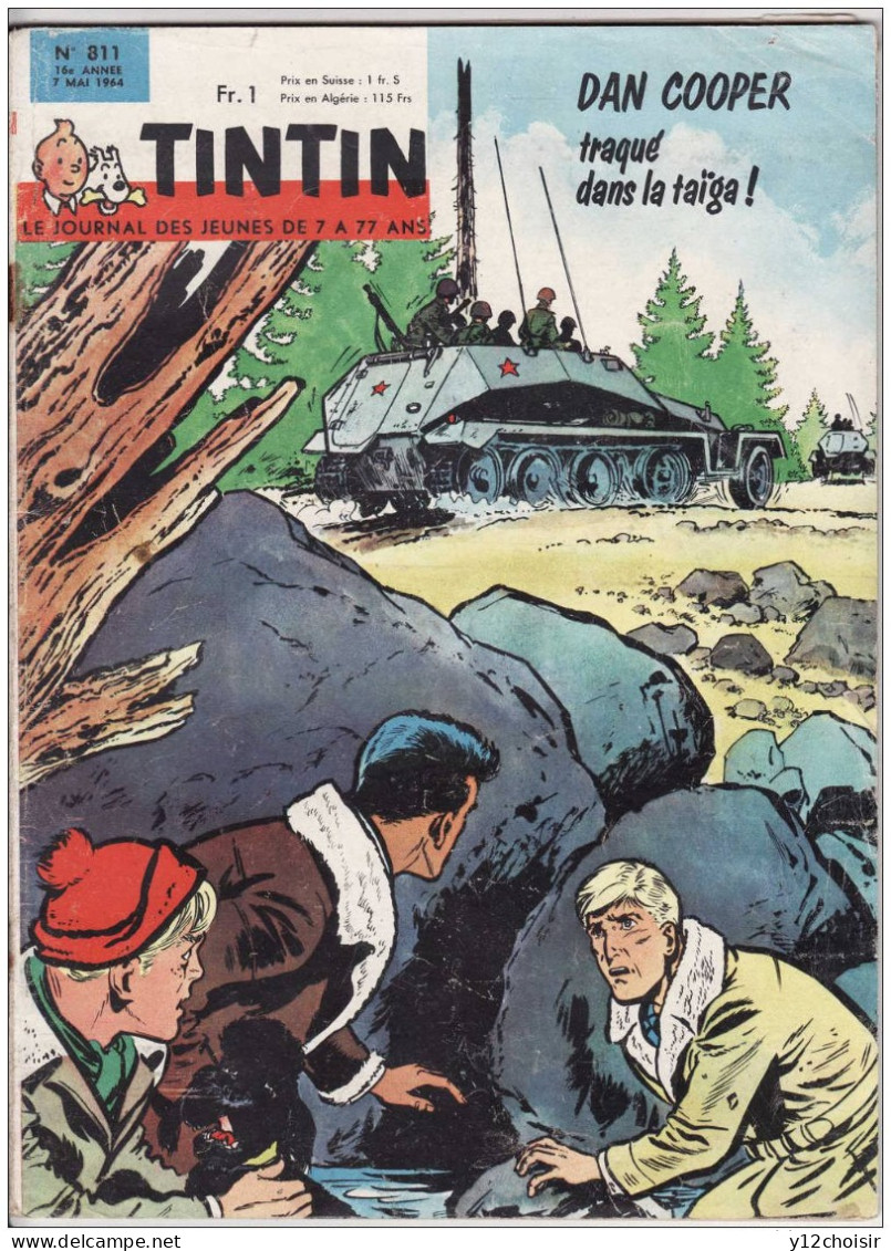 JOURNAL TINTIN N° 811  DAN COOPER TRAQUE DANS LA TAIGA FICHE TECHNIQUE AVIONS TRIDENT ET BOEING 727 - Tintin