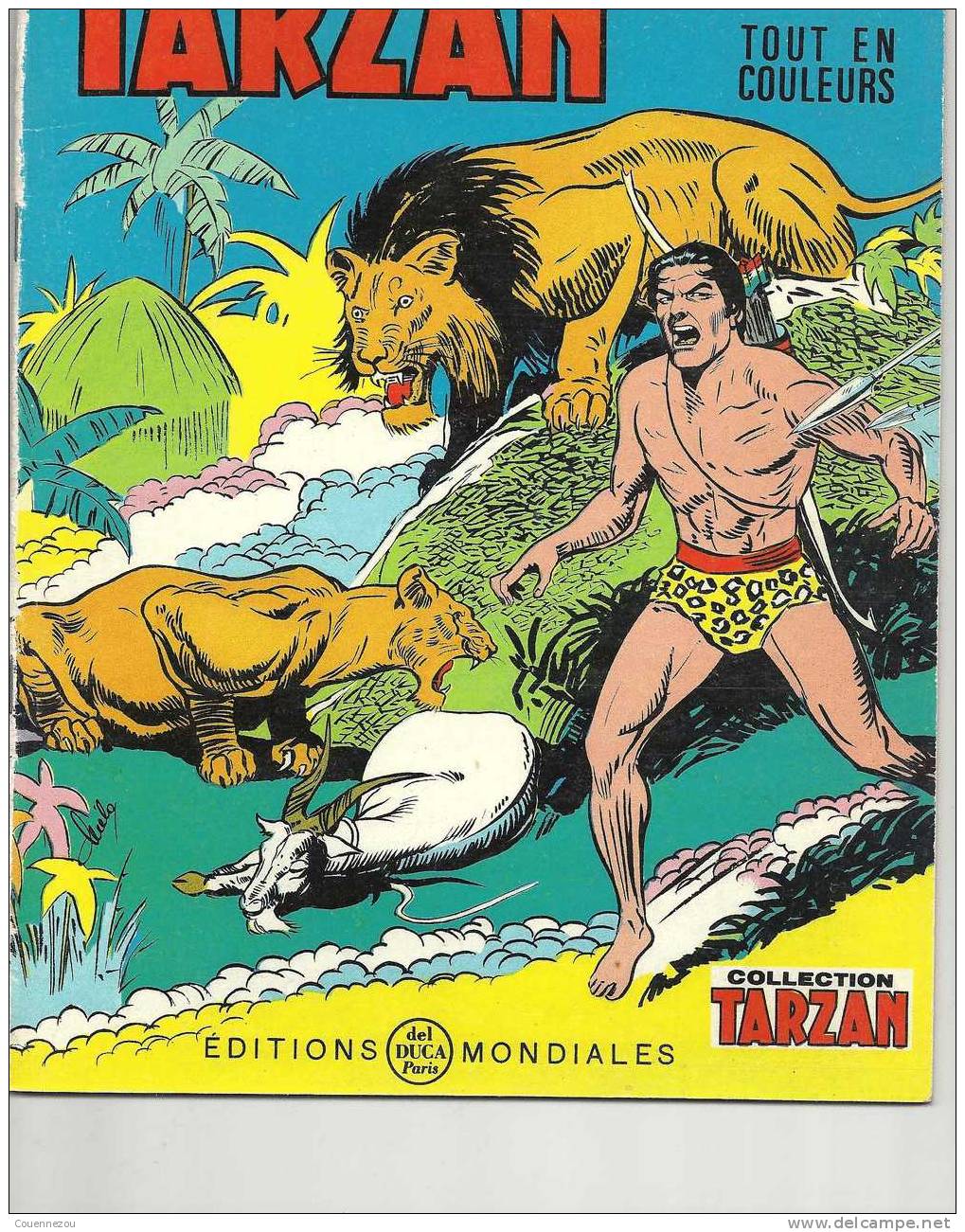 TARZAN N° 20  Editions Mondiales 1966 Del Duca Edgar Rice Burroughs - Tarzan