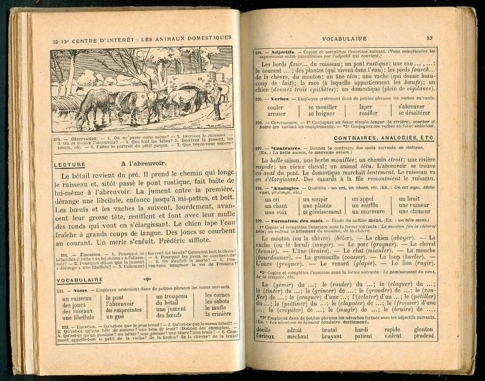 VOCABULAIRE ET METHODE D'ORTHOGRAPHE De Gabet Et Gillard (1932), Cours Elementaire Et Moyen, Librairie Hachette - 6-12 Jahre