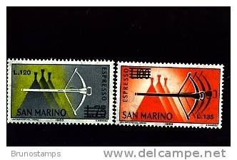SAN MARINO - 1965  ESPRESSI OVERPRINTED   SET   MINT NH - Unused Stamps