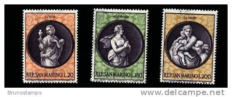 SAN MARINO - 1969  RAFFAELLO  PAINTINGS  SET   MINT NH - Unused Stamps