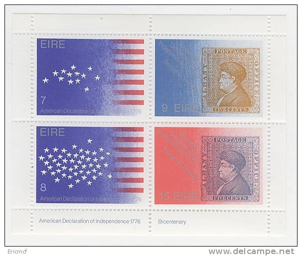 Ireland 1976 Bicentenary Of American Revolution M/S MNH(**) - Blocchi & Foglietti