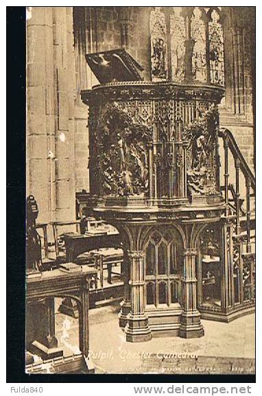 CPA.     CHESTER  CATHEDRAL.    Pulpit.    1919. - Chester