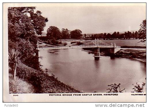 CPA.     HEREFORD.     Victoria Bridge From Castle Green.     1919. - Herefordshire