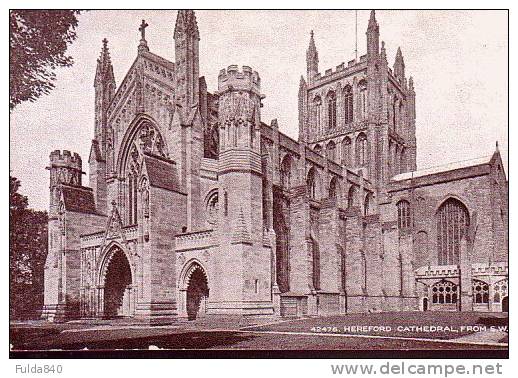 CPA.     HEREFORD CATHEDRAL, From S.W.       1919. - Herefordshire