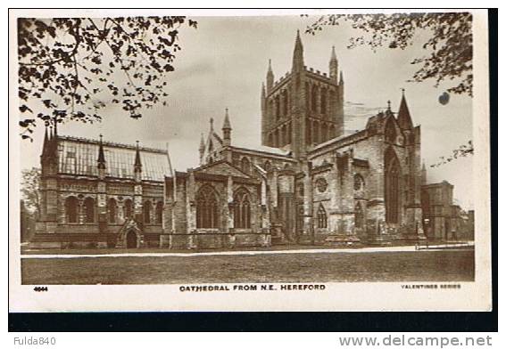 CPA.     HEREFORD CATHEDRAL  From N.E..        1919. - Herefordshire