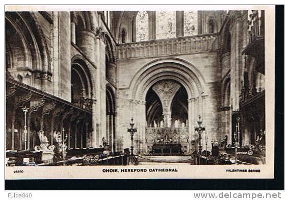 CPA.   CHOIR  HEREFORD CATHEDRAL .        1919. - Herefordshire