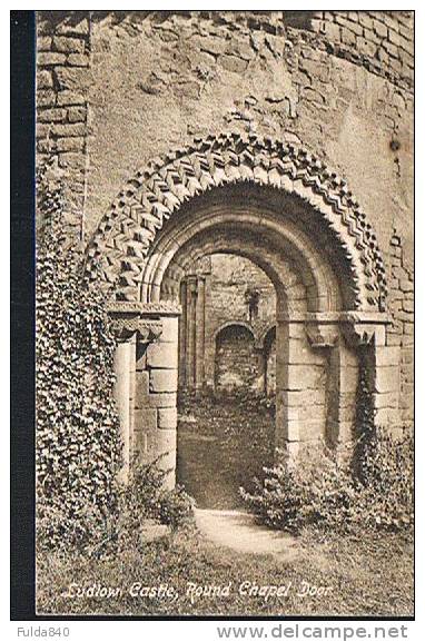 CPA.   LUDLOW  CASTLE.    Round Chapel Door.   1919. - Shropshire