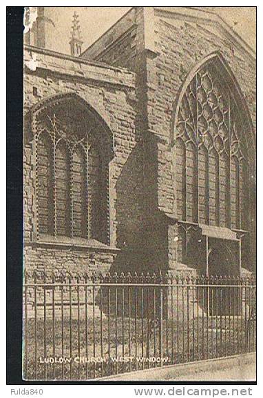 CPA.   LUDLOW CHURCH.    West Window.    1919. - Shropshire
