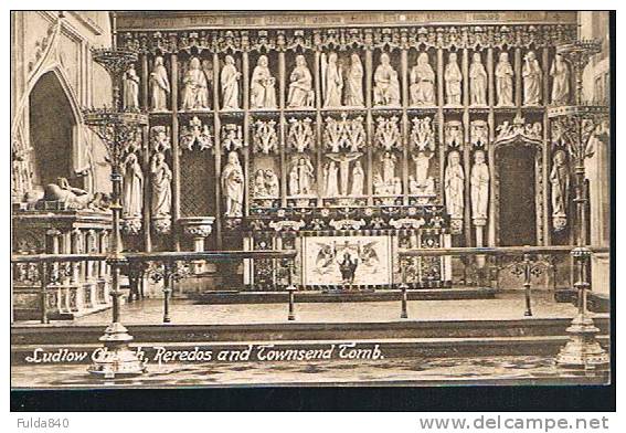 CPA.   LUDLOW CHURCH.    Reredos And Townsend Tomb.    1919. - Shropshire