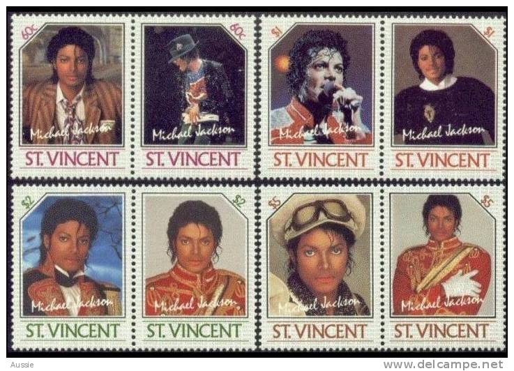 St-Vincent 1985 Yvertn° 890-97 *** MNH Cote 10 Euro Michael Jackson - St.Vincent (1979-...)