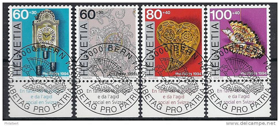 PP094 - Pro Patria 1994 Obl.  1er Jour Demi-lune (halbmond) - Gebruikt