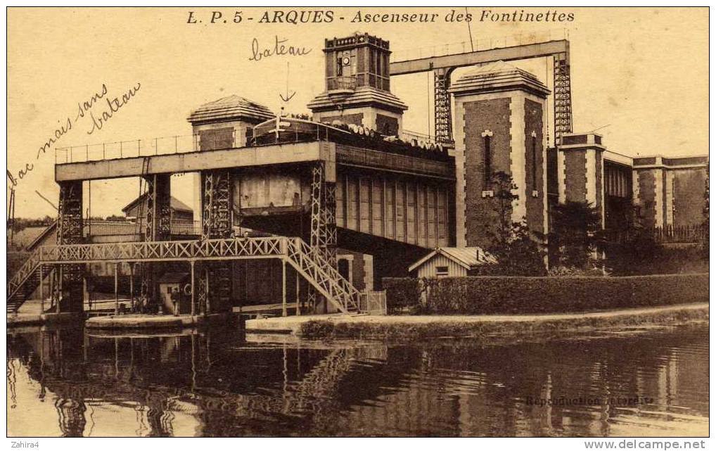 L.P.5 - Arques  -  Ascenseur Des Fontinettes - Houseboats