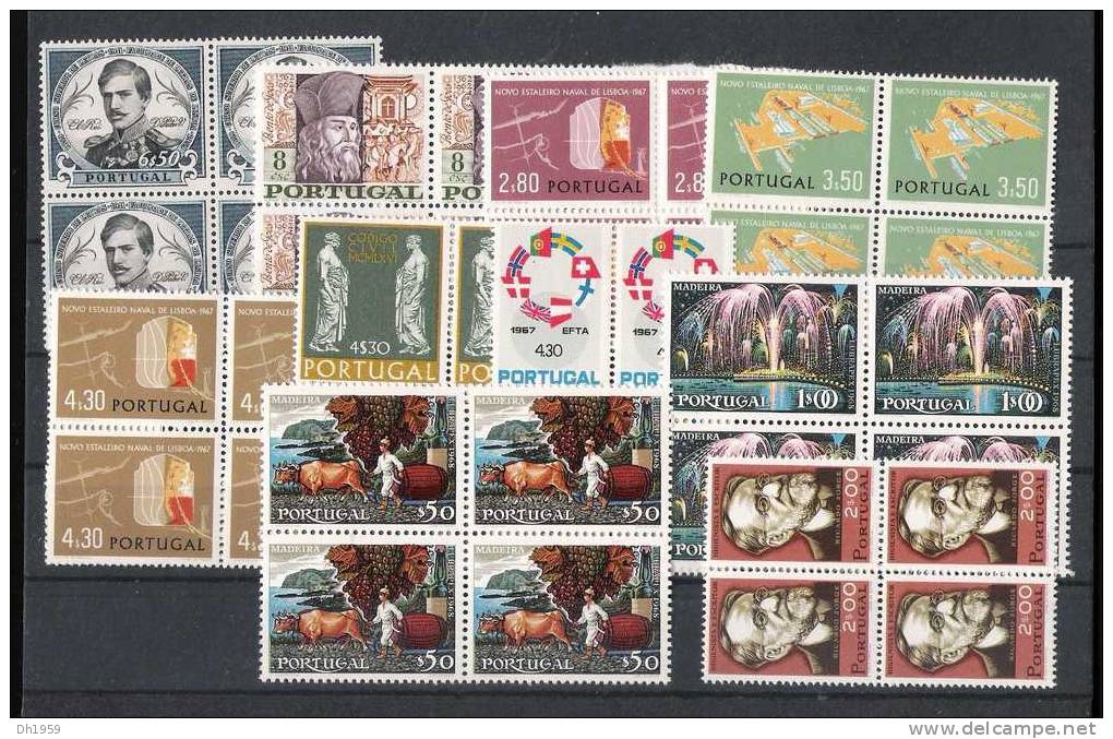 LOT PORTUGAL  NSC MNH (**) BLOC DE QUATRE  COTE MICHEL 2004/05  .... 72,40 EUR - Feuilles Complètes Et Multiples