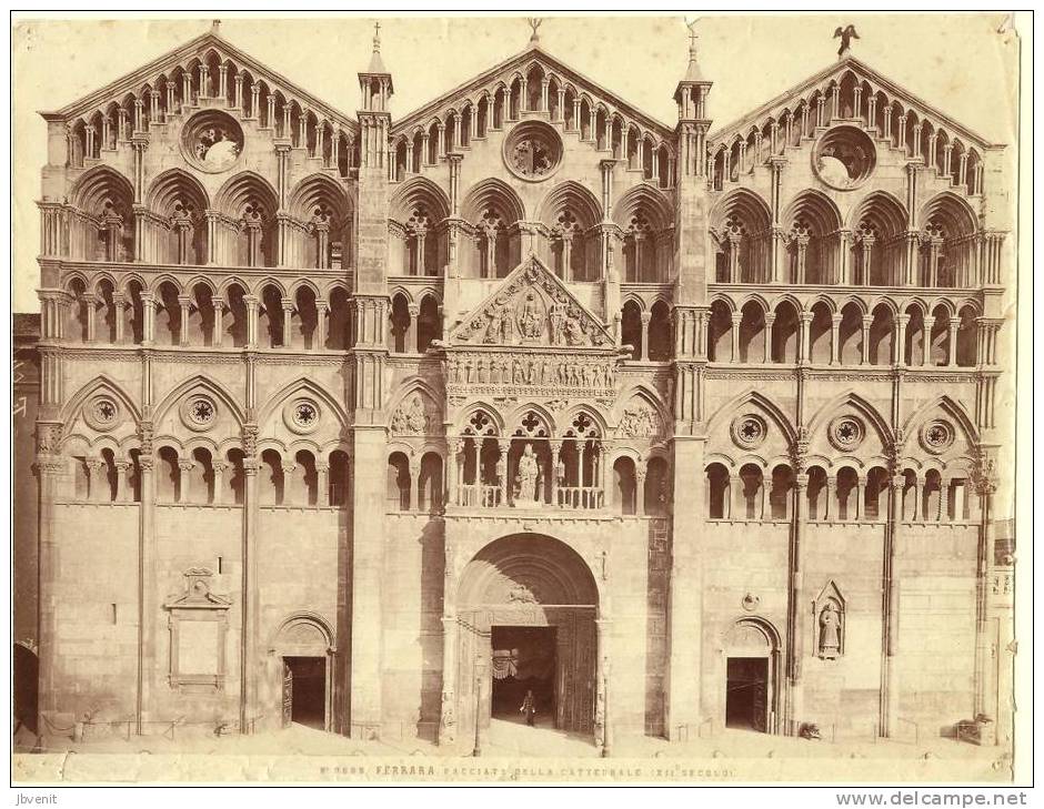 FERRARA - Facciata Della Cattedrale (albumina Fine '800) - Ferrara